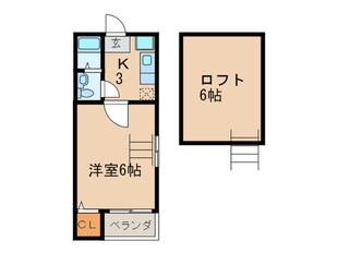 ルーエ２番館の物件間取画像